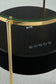 Nedman - Accent Table With Speaker - Black / Gold Finish