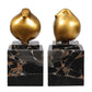 Golden Finch - Bird Figurines (Set of 2) - Black / Brass