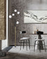 "Celestial Branch" Metal Floor Lamp - Matte Black / White Frosted Glass / White Marble / Soft Gold