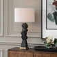 Demelo - Stacked Wood Table Lamp - Black