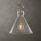 Imbuto - Funnel Glass 1 Light Pendant - White & Gold