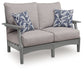 Cove Beach - Loveseat With Cushion - Gray