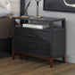 Waterfall - Nightstand - Black