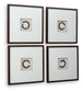 Dallbourne - Wall Art Set (Set of 4) - White / Gold Finish