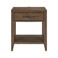 Shaker Lakes - Open Nightstand With Charging Station - Harvest Brown