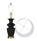 "Elegance Radiance" Ceramic Table Lamp (Set of 2) - Black / Soft Gold