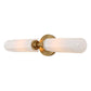 Wellsville - 2 Light Brass Sconce - White / Gold