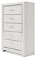 Altyra - Five Drawer Chest - White