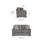 Theodore - Fabric Stationary Loveseat