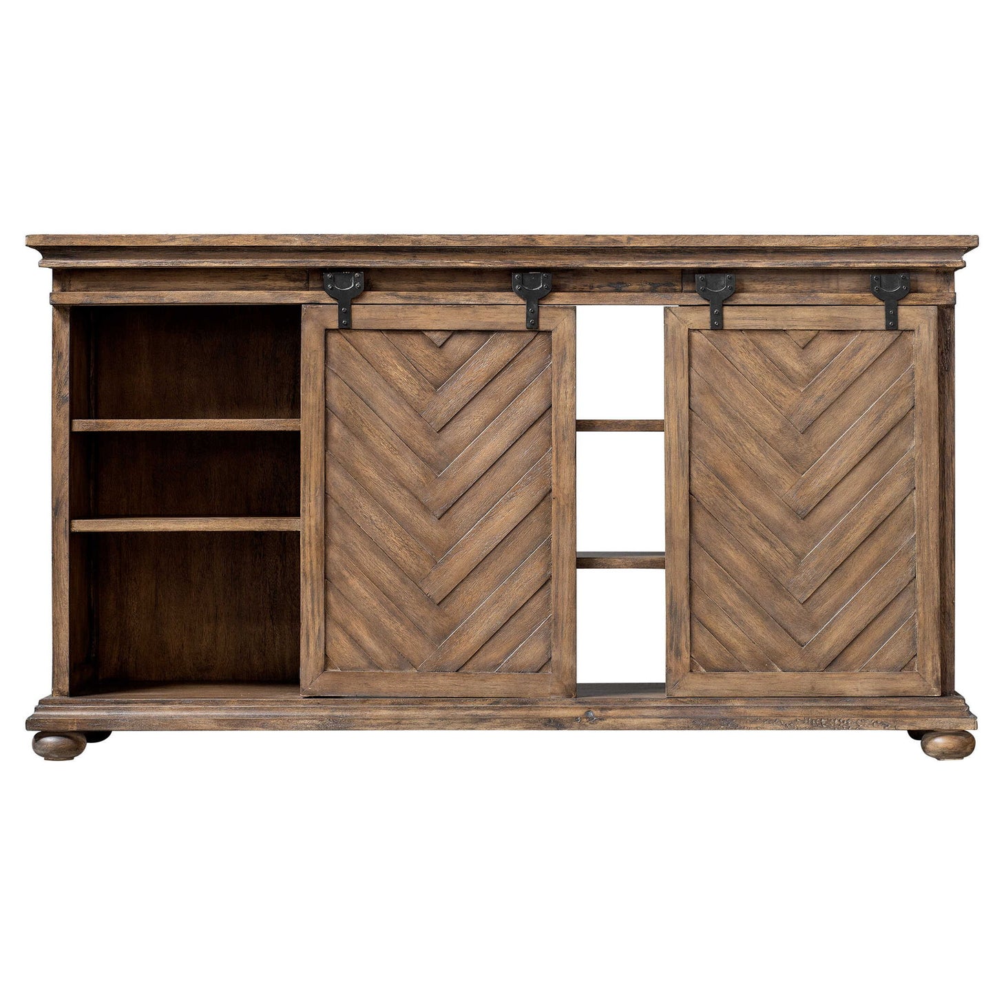 Primalia - Barn Door Media Console - Light Brown