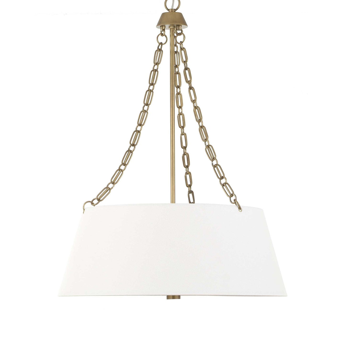 Andalucia - 4 Light Drum Pendant - Gold / White