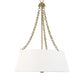 Andalucia - 4 Light Drum Pendant - Gold / White