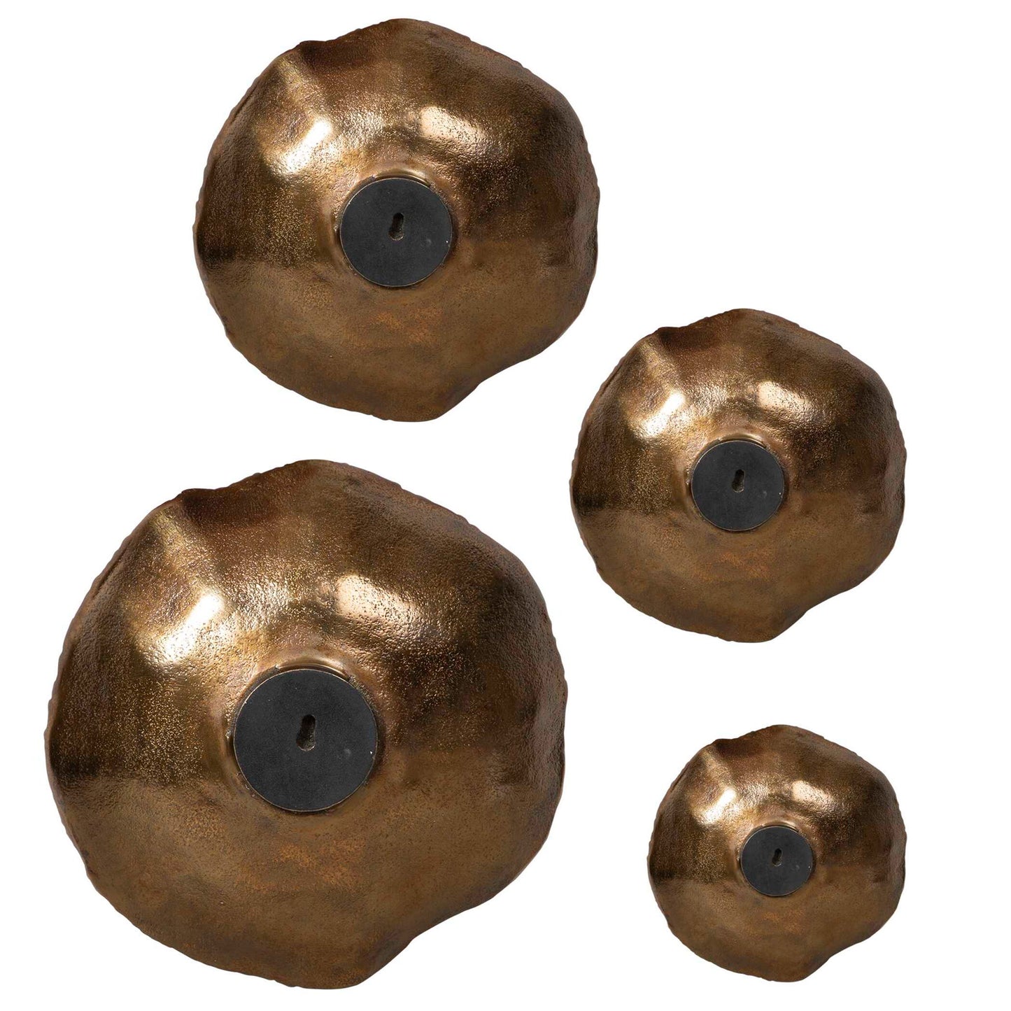 Lucky Coins - Wall Bowls (Set of 4) - Brass