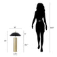 Aurora Column On/Off Touch, USB Charging, Metal & Crystal Table Lamp (Set of 2) - Soft Gold / Matte Black