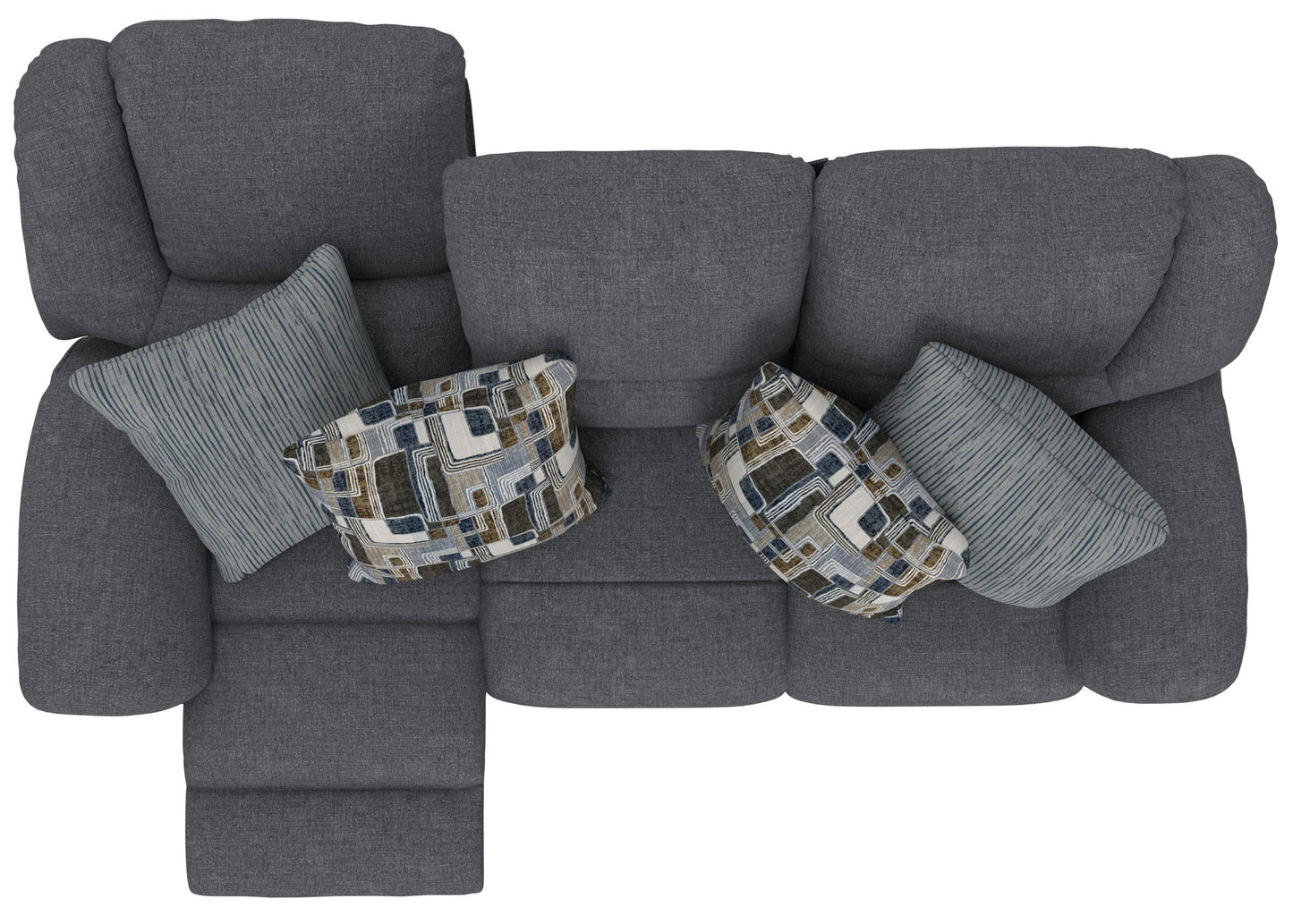 Trifecta - Sofa With 3 Recliners and Drop Down Table