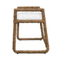 Araiza - Fabric Bench - Brown / White
