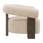 Lennox - Shearling Accent Chair - Beige / Brown
