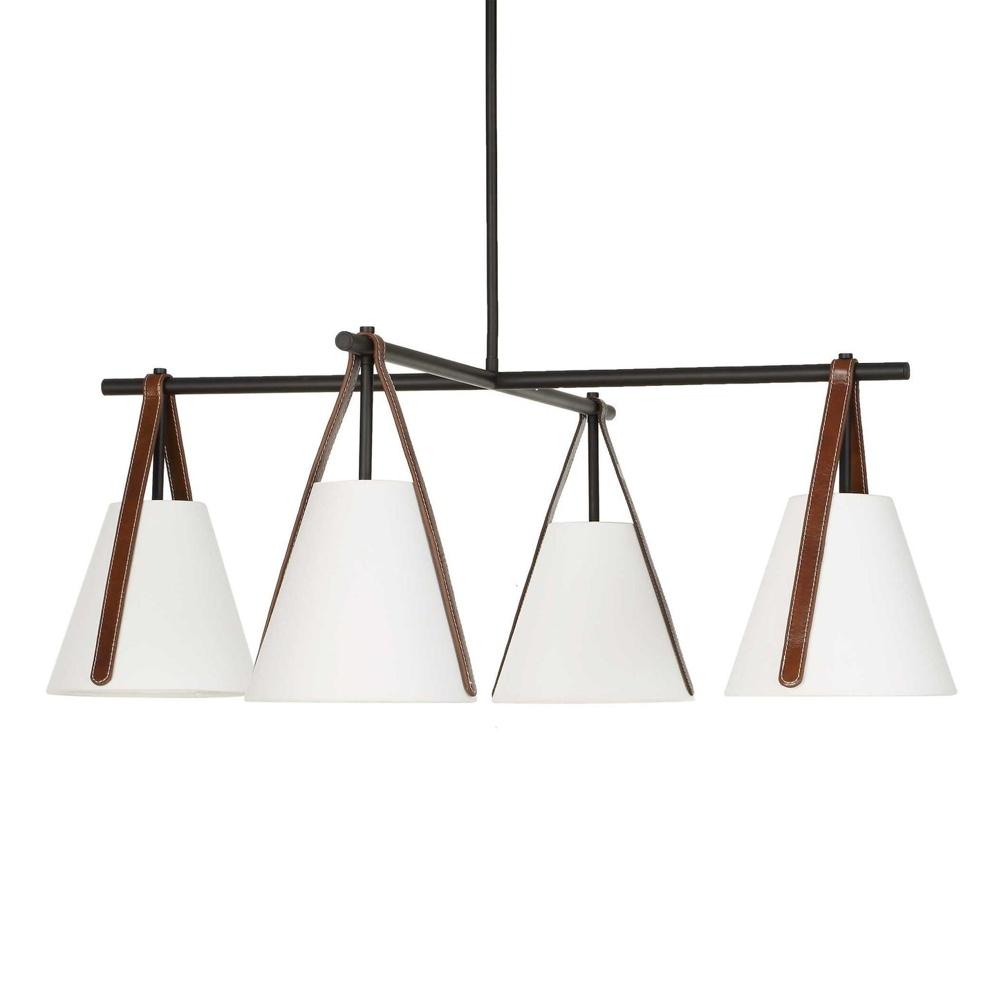Reins - Accent Straps 4 Light Chandelier - Black