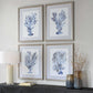 Shibori Coral - Framed Prints (Set of 4) - Light Gray