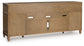 Sharlance - XL TV Stand With Fireplace Option - Light Brown