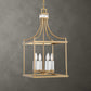 Montreal - 4 Light Brass Lantern Pendant - Gold