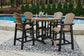 Fairen Trail - 5 Pc. - Dining Set with 4 Chairs - Black / Driftwood