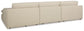 Elyza - 4 Pc. - Right Arm Facing Corner Chaise 3 Pc Sectional, Ottoman - Linen