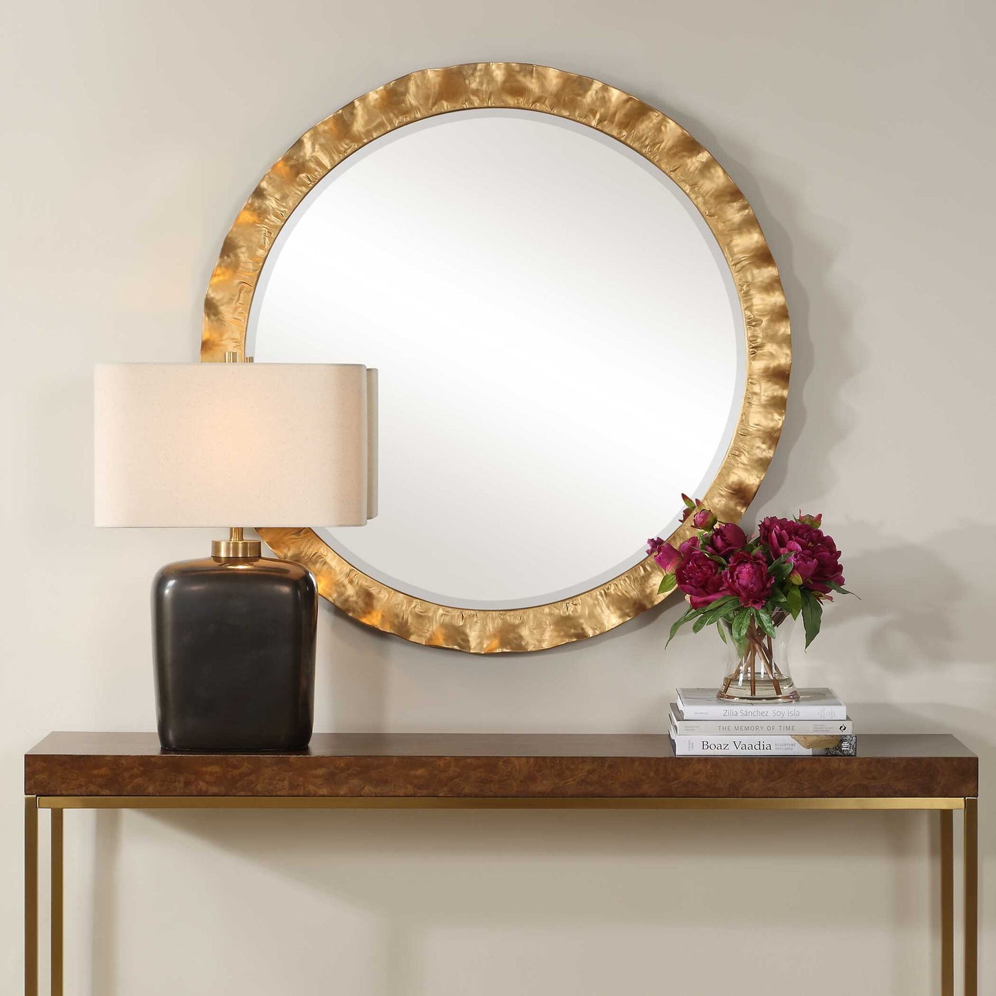 Haya - Round Mirror - Gold