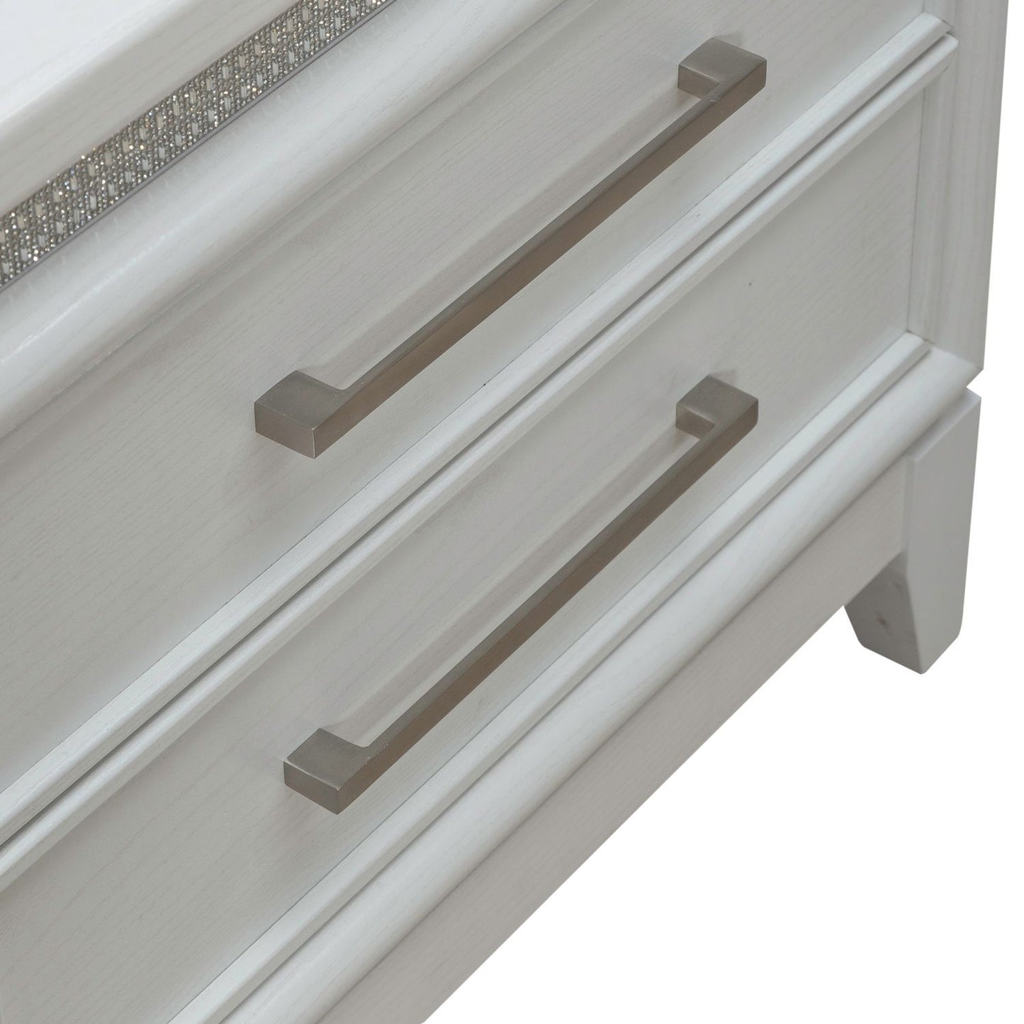 Reflections - Nightstand With Lights and Charging Station - White