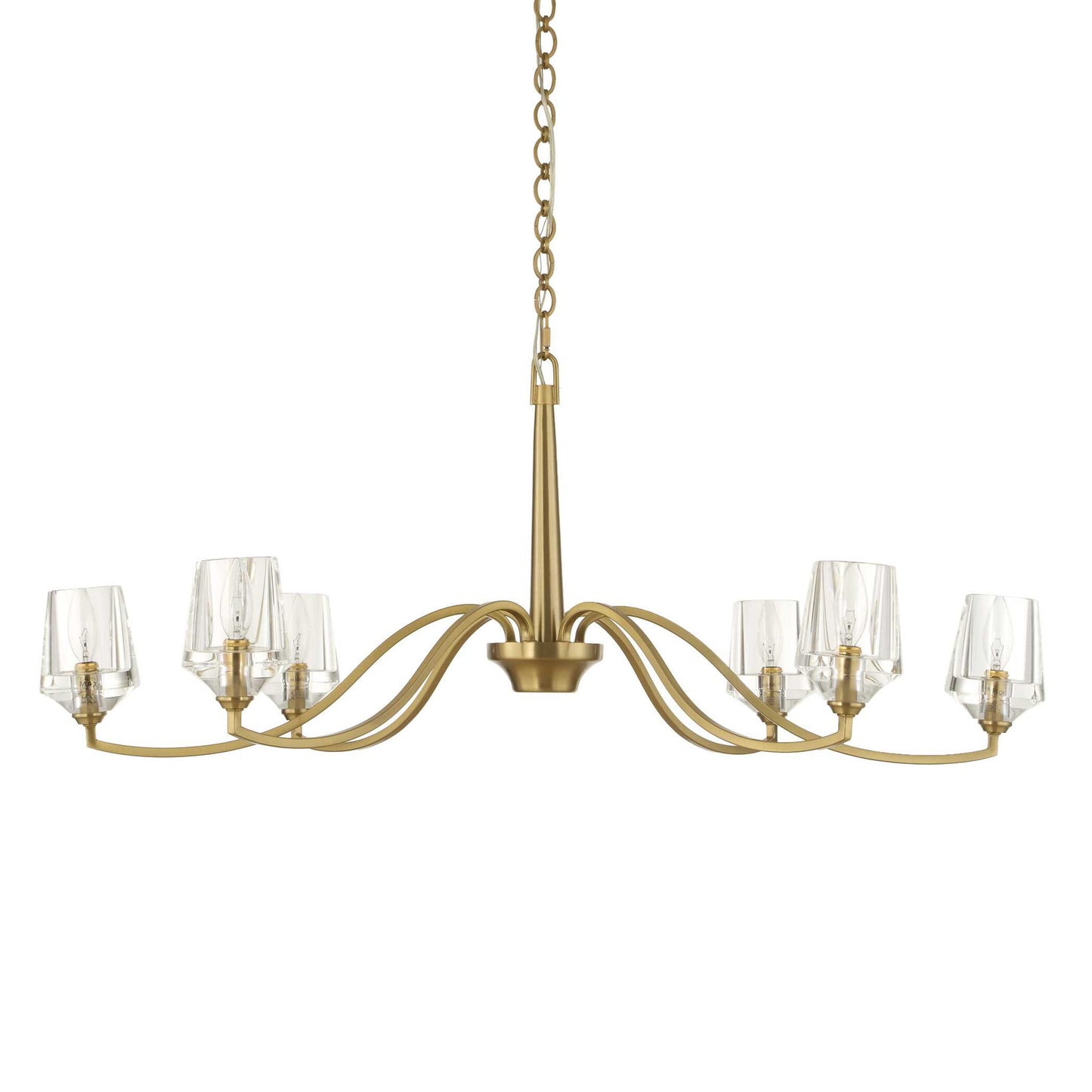 Barcelona - 6 Light Brass Chandelier - Gold