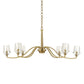 Barcelona - 6 Light Brass Chandelier - Gold