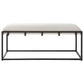 Paradox - Iron & Fabric Bench - White & Black
