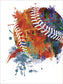 Baseball Splash By Cat Thurman Designs - Orange
