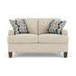 Moxy - Fabric Loveseat, T-Shaped Seat Cushion, Rounded Mailbox Arms