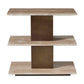 Travertini - 3 Tiered Accent Table - Bronze / Beige