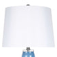 "Azure Elegance" Art Glass Table Lamp (Set of 2) - Blue Art Glass
