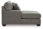 Clarington - 2 Pc. - 3-Piece Sectional And Oversized Ottoman - Greystone