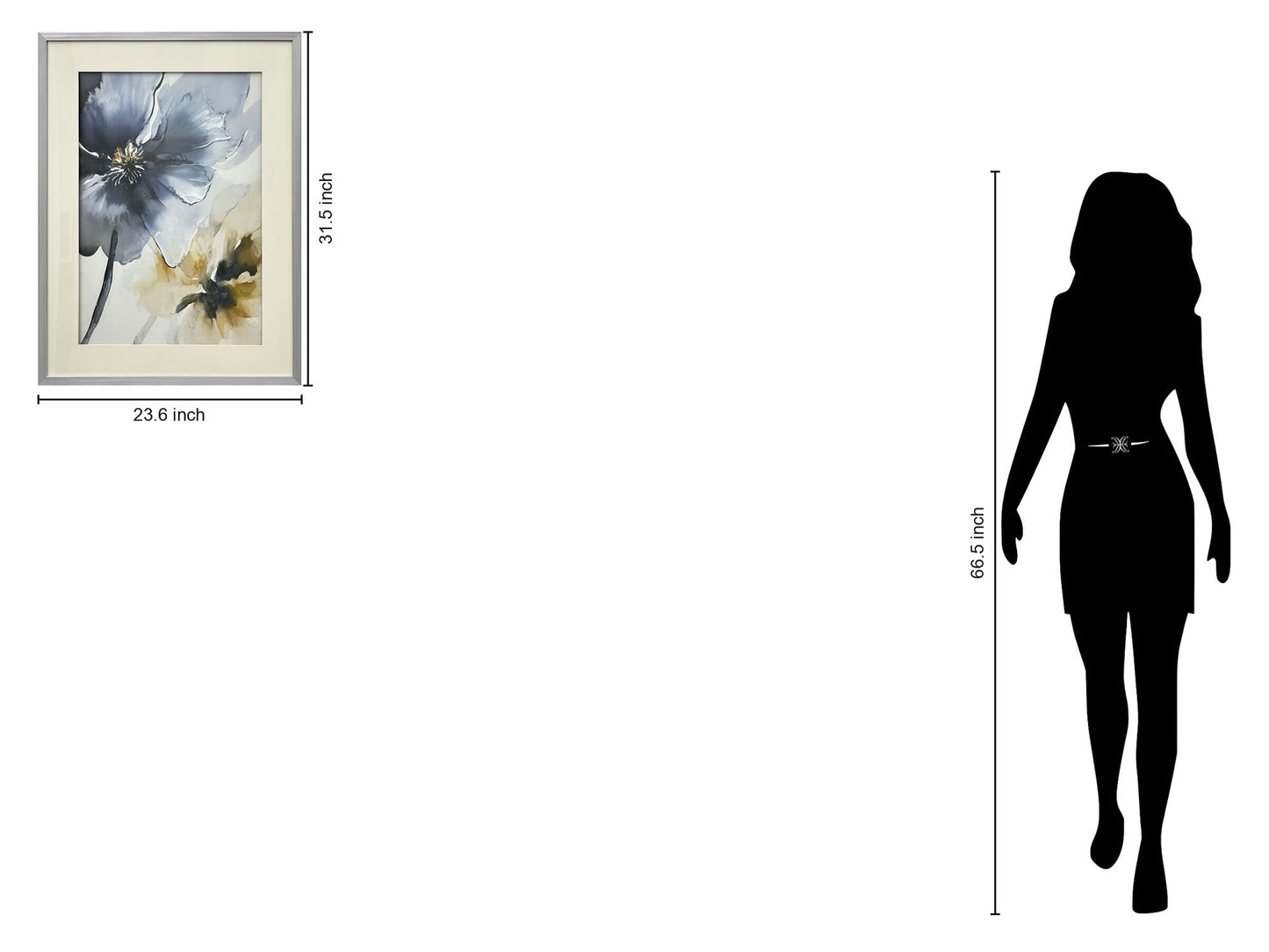 "Ethereal Blossom I" Hand-Embellished Framed Under Acrylic - Silver / White