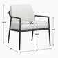 Thayer - Outdoor Upholstered Lounge Chair - Bronze / White