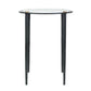 Wren - Round Marble Accent Table - Bronze / White