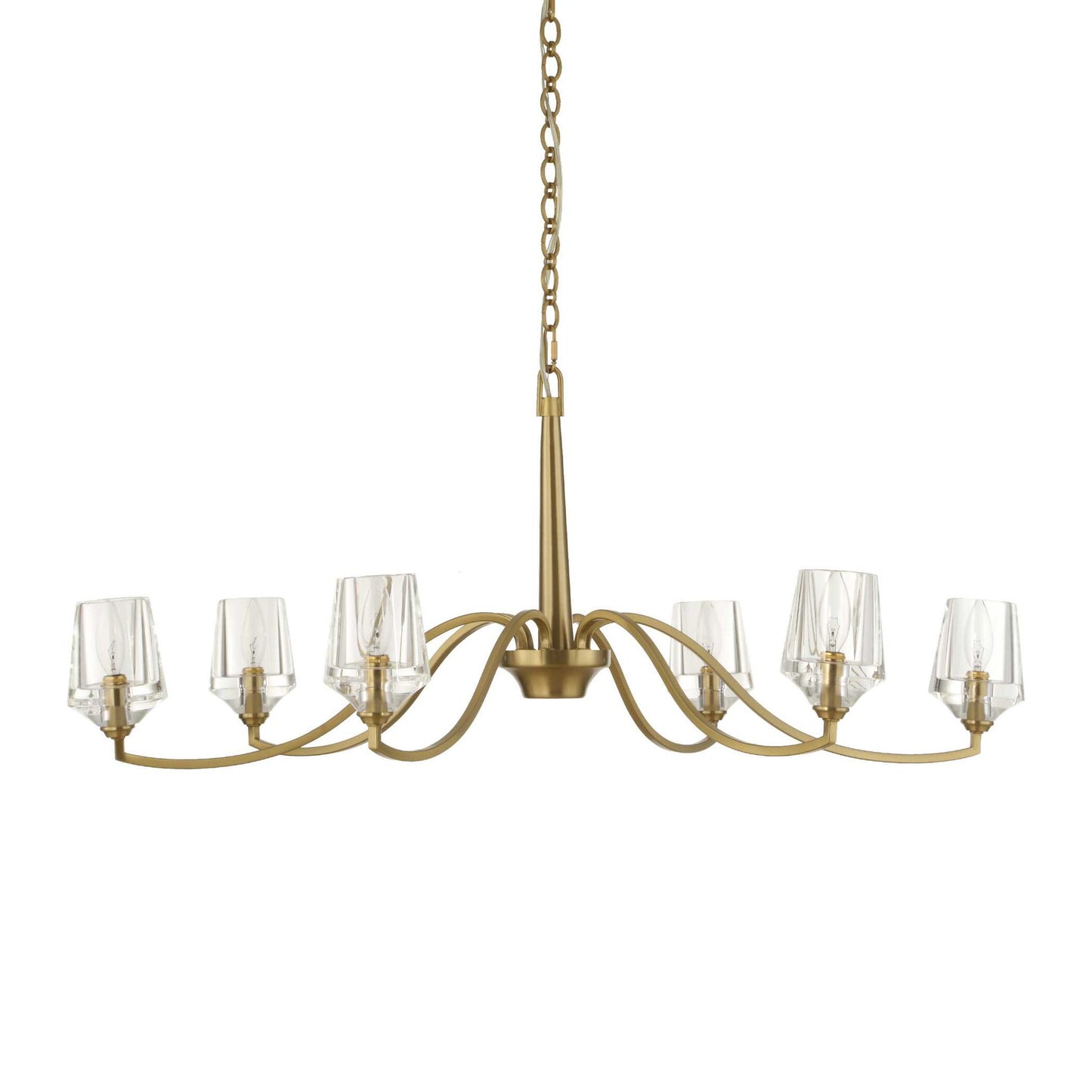 Barcelona - 6 Light Brass Chandelier - Gold