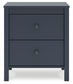 Simmenfort - Two Drawer Night Stand - Navy Blue