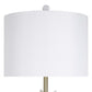 "Crystal Bloom II" Crystal And Marble Table Lamp (Set of 2) - White / Clear Crystal / Soft Gold
