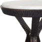 Tilton - Marble Accent Table - Black / White