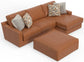 Minori - Italian Leather Sofa / Chaise And Cocktail Ottoman