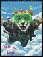 Skybound Roar II Hand-Embellished LED Canvas In Frame - Black / Blue