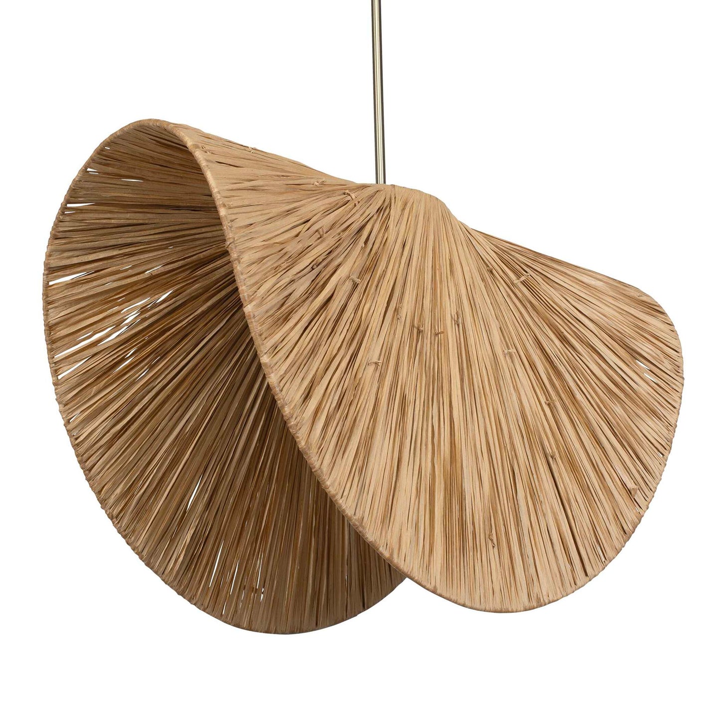 Bend - 1 Light Raffia Pendant - Light Brown