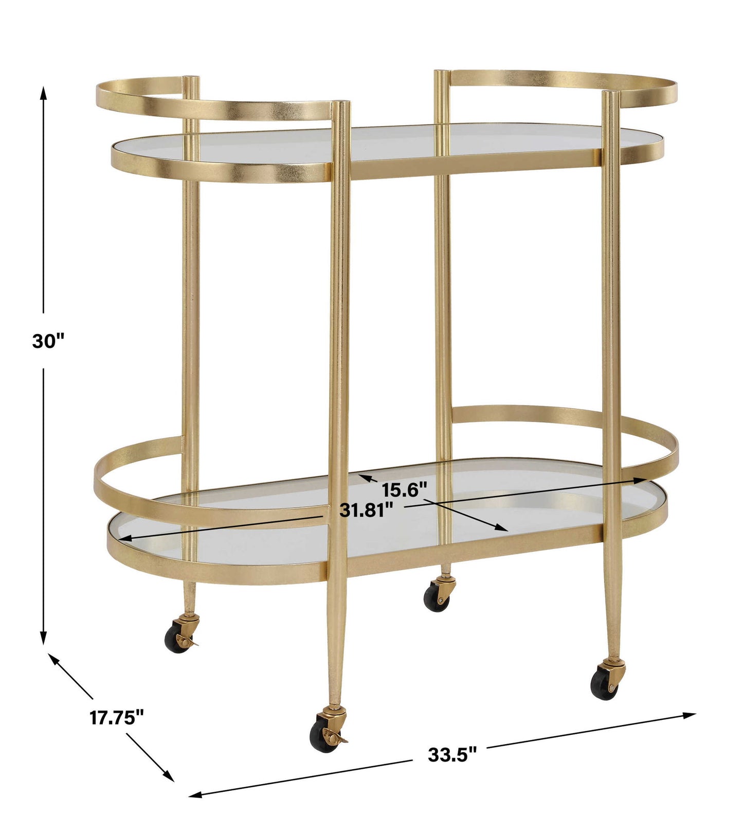 Isabelle - Gold Bar Cart