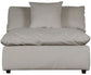Posh - 5 Piece Modular Sectional With 1 Armless, 2 Corners, 1 Cocktail Ottoman, 1 Console - Dove