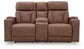 Clean-Slate - Power Reclining Loveseat With Console / Adj Headrest - Caramel